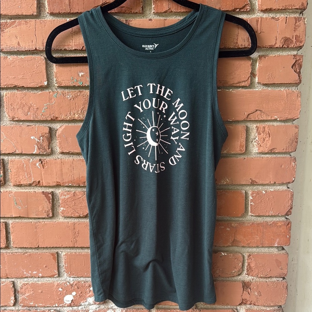 Green Graphic Tank Top
